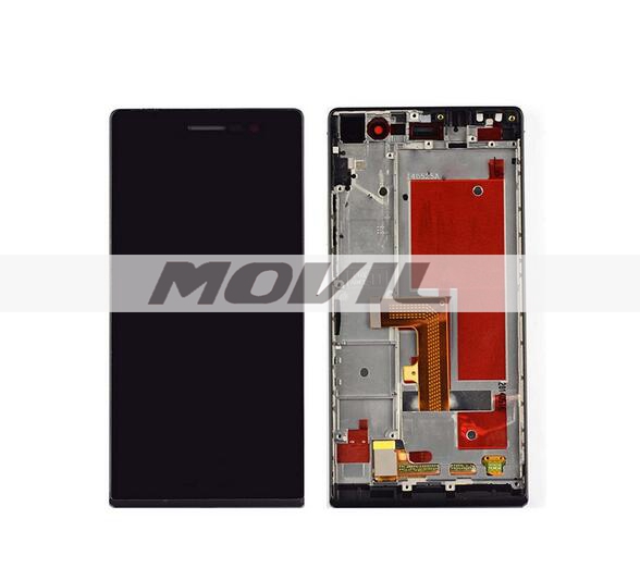 For huawei p7 p7-L10 Lcd Display+Touch Glass Digitizer +frame assembly Replacement screen Black